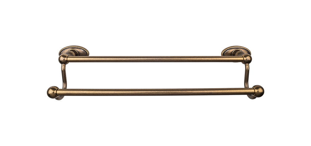 Edwardian Bath Towel Bar 30 In. Double - Oval Backplate